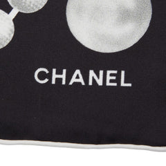 シャネル ココマーク パール柄 スカーフ ブラック マルチカラー レディース CHANEL 【中古】