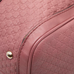 グッチ マイクログッチシマ ミニボストンバッグ ショルダーバッグ 2WAY 247205 ピンク レザー レディース GUCCI 【中古】