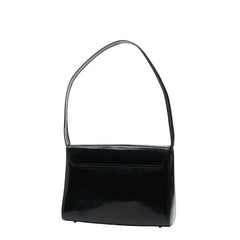 カルティエ パンテール ワンショルダーバッグ ブラック エナメル レディース CARTIER 【中古】