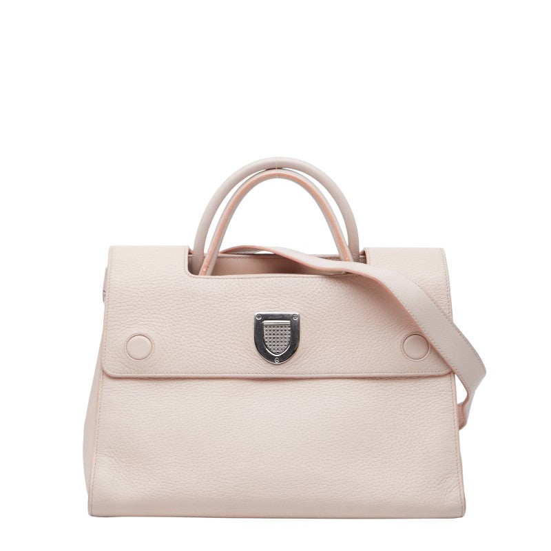ディオール エヴァー ハンドバッグ ショルダーバッグ 2WAY ピンク レザー レディース Dior 【中古】