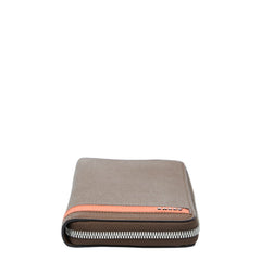 バリー ロゴ 長財布 ブラウン オレンジ レザー メンズ BALLY 【中古】