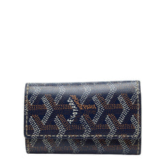 ゴヤール ヘリンボーン 6連 キーケース パープル マルチカラー PVC レザー レディース GOYARD 【中古】