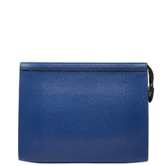ルイ ヴィトン タイガ ポシェットヴォワヤージュ MM クラッチバッグ セカンドバッグ M30575 ブルー レザー メンズ LOUIS VUITTON 【中古】
