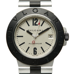 ブルガリ 腕時計 AL38A 自動巻き シルバー文字盤 ラバー アルミニウム メンズ BVLGARI 【中古】