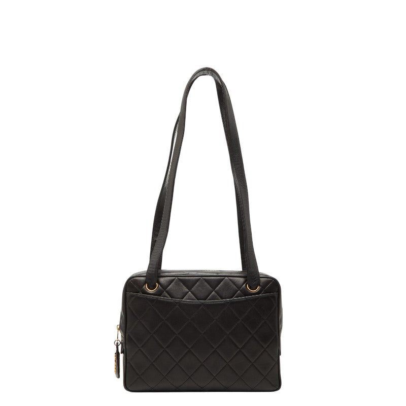 シャネル マトラッセ ワンショルダーバッグ ブラック ラムスキン レディース CHANEL 【中古】