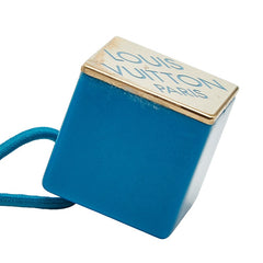 ルイ ヴィトン ヘアキューブ アンクルージョン ヘアアクセサリー ヘアゴム ブルー ゴールド プラスチック メッキ レディース LOUIS VUITTON 【中古】