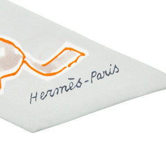 エルメス ツイリー Chevaux en liberte 自由の馬 スカーフ グレー マルチカラー レディース HERMES 【中古】