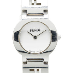 フェンディ オロロジ 腕時計 3050L スイス製クオーツ ホワイト文字盤 ステンレススチール レディース FENDI 【中古】