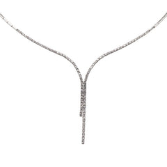 K18WG ホワイトゴールド ダイヤ1.00ct ネックレス レディース 【中古】