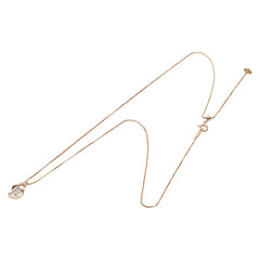 K18PG ピンクゴールド インペリアルトパーズ0.32ct ダイヤ0.03ct ネックレス レディース 【中古】