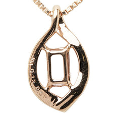 K18PG ピンクゴールド インペリアルトパーズ0.32ct ダイヤ0.03ct ネックレス レディース 【中古】