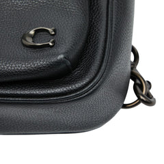 コーチ チャーター パック 斜め掛け ボディバッグ ブラック レザー メンズ COACH 【中古】