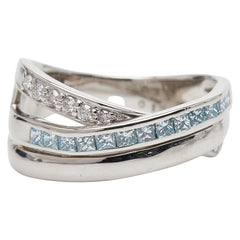 Pt900 プラチナ ダイヤ0.38ct ダイヤ0.15ct リング 指輪 レディース 11号 【中古】
