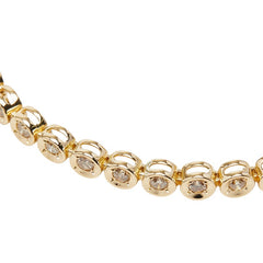 K18YG イエローゴールド ダイヤ2.00ct テニスブレスレット ブレスレット レディース 【中古】