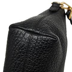 バーバリー 斜め掛け ショルダーバッグ ブラック ゴールド レザー レディース BURBERRY 【中古】