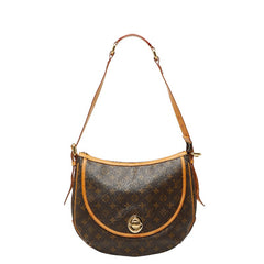 ルイ ヴィトン モノグラム トゥラムGM 斜め掛け ショルダーバック M40075 ブラウン PVC レザー レディース LOUIS VUITTON 【中古】