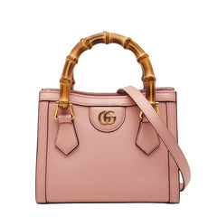 グッチ バンブー ダイアナ ハンドバッグ ショルダーバッグ 2WAY 655661 ピンク レザー レディース GUCCI 【中古】