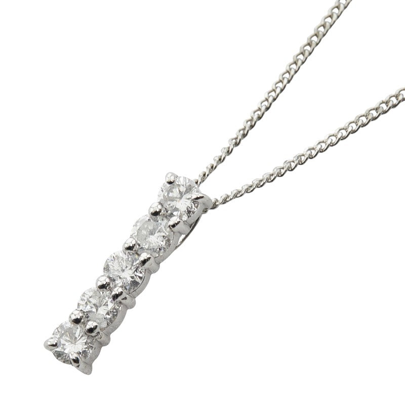 Pt900 プラチナ Pt850 プラチナ ダイヤ0.30ct ネックレス レディース 【中古】
