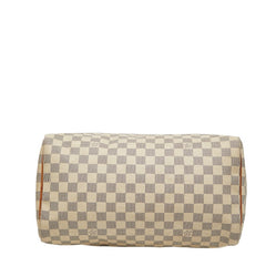 ルイ ヴィトン ダミエ アズール スピーディ35 ハンドバッグ ボストンバッグ N41535 ホワイト PVC レザー レディース LOUIS VUITTON 【中古】