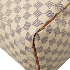 ルイ ヴィトン ダミエ アズール スピーディ35 ハンドバッグ ボストンバッグ N41535 ホワイト PVC レザー レディース LOUIS VUITTON 【中古】