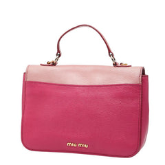 ミュウミュウ ハンドバッグ ショルダーバッグ 2WAY ピンク マドラスレザー レディース MIUMIU 【中古】