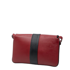 グッチ GGマーモント アリー 斜め掛け ショルダーバッグ 550129 レッド ブラック レザー レディース GUCCI 【中古】