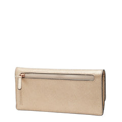 マイケルコース ロゴ 長財布 ゴールド レザー レディース Michael Kors 【中古】