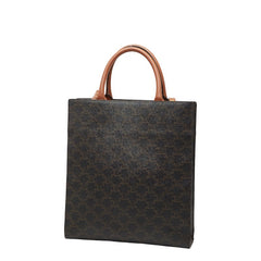 セリーヌ トリオンフ バーティカル カバ スモール トートバッグ ショルダーバッグ 2WAY ブラック ブラウン PVC レザー レディース CELINE 【中古】