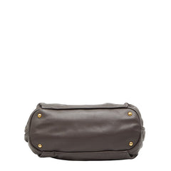 プラダ トートバッグ ショルダーバッグ ブラウン レザー レディース PRADA 【中古】