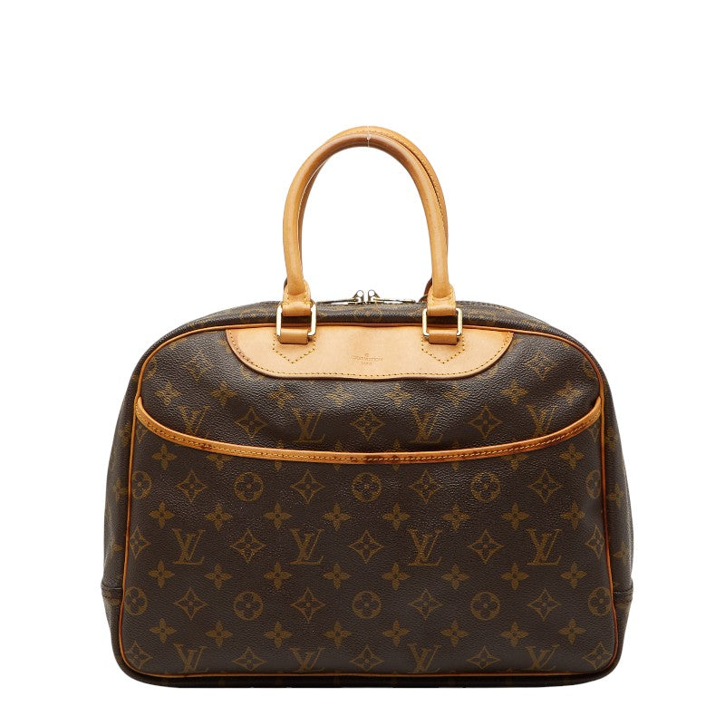ルイ ヴィトン モノグラム ドーヴィル ハンドバッグ M47270 ブラウン PVC レザー レディース LOUIS VUITTON 【中古】