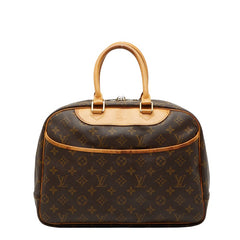 ルイ ヴィトン モノグラム ドーヴィル ハンドバッグ M47270 ブラウン PVC レザー レディース LOUIS VUITTON 【中古】