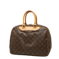 ルイ ヴィトン モノグラム ドーヴィル ハンドバッグ M47270 ブラウン PVC レザー レディース LOUIS VUITTON 【中古】
