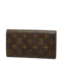 ルイ ヴィトン モノグラム ポシェット ポルト モネ クレディ 長財布 M61725 ブラウン PVC レザー レディース LOUIS VUITTON 【中古】
