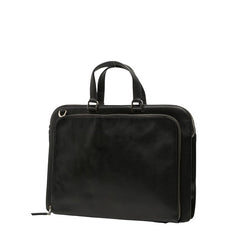 プラダ 三角ロゴプレート ビジネスバッグ ブリーフケース ブラック サフィアーノレザー メンズ PRADA 【中古】