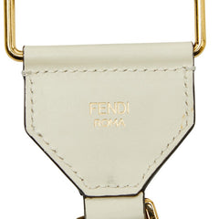 フェンディ ショルダーストラップ ブラウン ホワイト キャンバス レザー レディース FENDI 【中古】