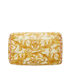 ヴェルサーチェ メデューサ ミニボストンバッグ ショルダーバッグ 2WAY ベージュ マルチカラー PVC レザー レディース VERSACE 【中古】