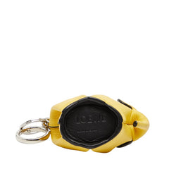 ロエベ エレファント コインケース チャーム キーリング イエロー レザー レディース LOEWE 【中古】