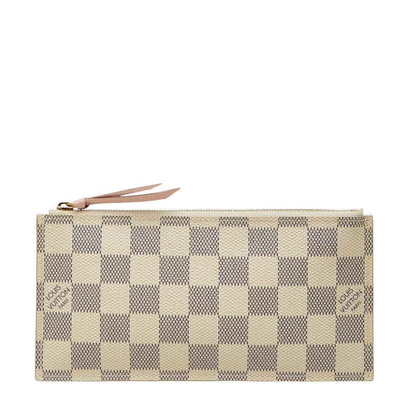 ルイ ヴィトン ダミエ アズール ポシェット フェリシー 付属 ポーチ ホワイト PVC レザー レディース LOUIS VUITTON 【中古】