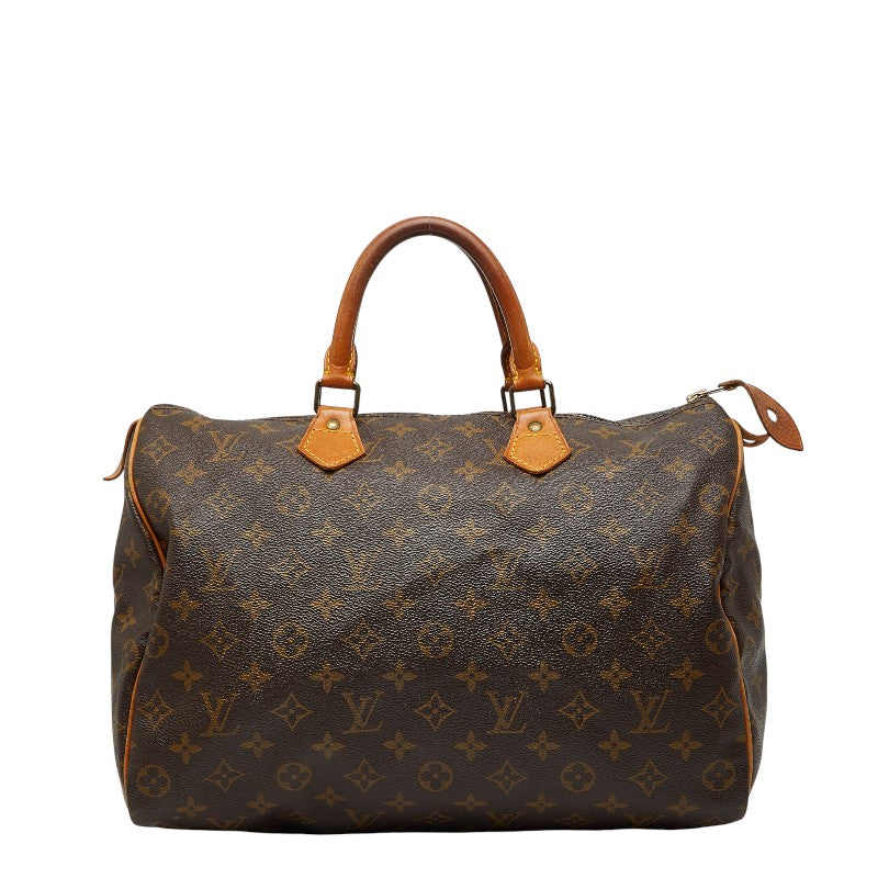 ルイ ヴィトン モノグラム スピーディ35 ハンドバッグ ボストンバッグ M41524 ブラウン PVC レザー レディース LOUIS VUITTON 【中古】