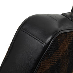 バーバリー チェック 斜め掛け ショルダーバッグ ブラック ブラウン レザー キャンバス レディース BURBERRY 中古