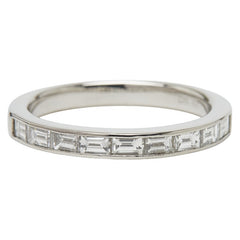 Pt950 プラチナ ダイヤ0.68ct ハーフエタニティ リング 指輪 レディース 12.5号 【中古】