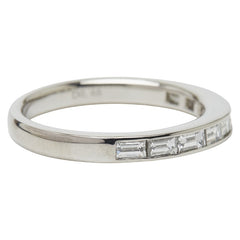 Pt950 プラチナ ダイヤ0.68ct ハーフエタニティ リング 指輪 レディース 12.5号 【中古】