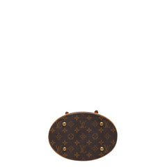 ルイ ヴィトン モノグラム プチ バケットPM トートバッグ ショルダーバッグ M42238 ブラウン PVC レザー レディース LOUIS VUITTON 【中古】