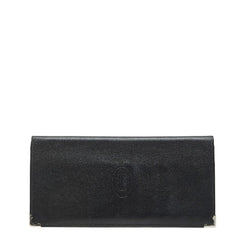 カルティエ マストライン 長財布 ブラック レザー レディース CARTIER 【中古】