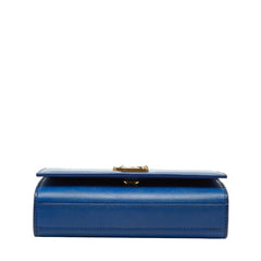 サンローラン YSL ケイト チェーンショルダーバッグ 354121 ブルー レザー レディース SAINT LAURENT 【中古】