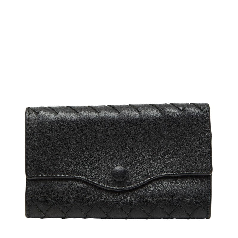 ボッテガヴェネタ イントレチャート キーケース ブラック レザー レディース BOTTEGAVENETA 【中古】