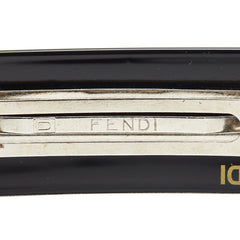 フェンディ FFロゴ バレッタ ヘアアクセサリー ブラウン シルバー プラスチック メタル レディース FENDI 【中古】