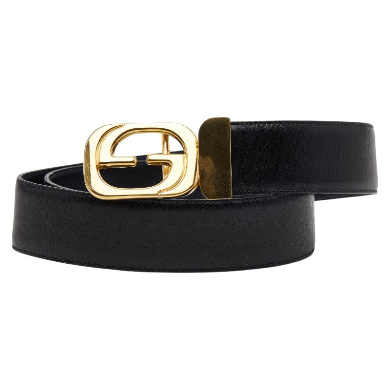 グッチ ベルト ブラック レザー レディース GUCCI 【中古】
