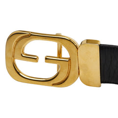 グッチ ベルト ブラック レザー レディース GUCCI 【中古】
