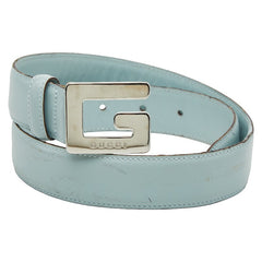 グッチ ベルト サイズ：65 26 037 394 0959 ライトブルー レザー レディース GUCCI 【中古】